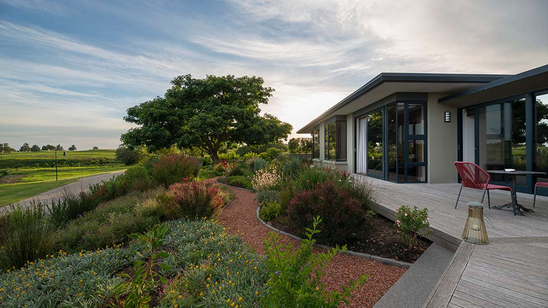 Stabilised embankment with diverse indigenous palette