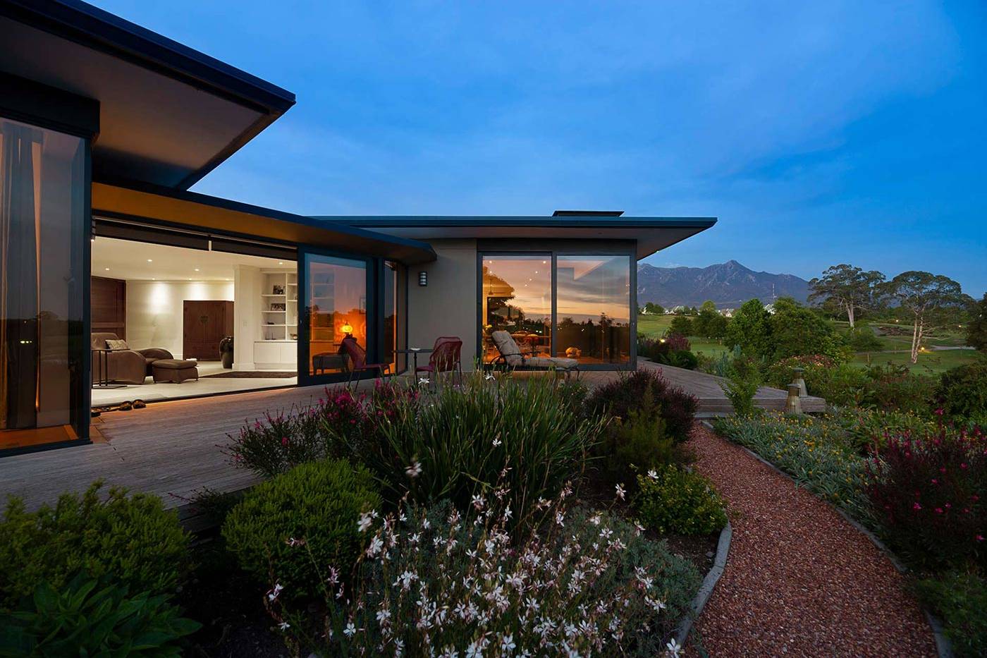 Twilight landscape architecture at George, South Africa