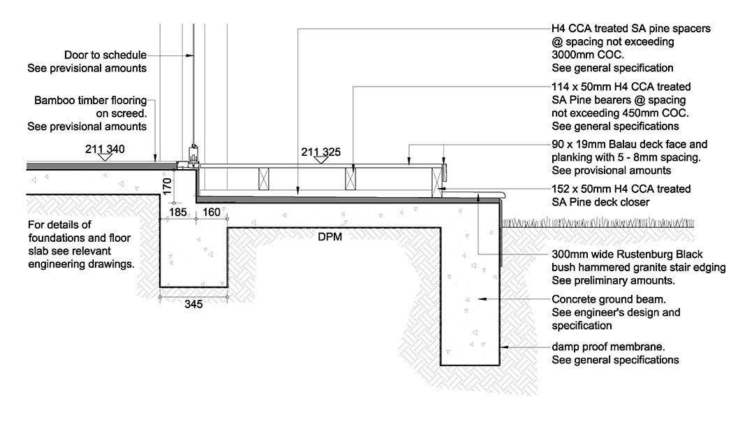 Deck, architectural detail sketch 2.