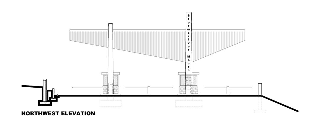 Public-realm gateway for SANParks at Storms River Mouth, Tsitsikamma.