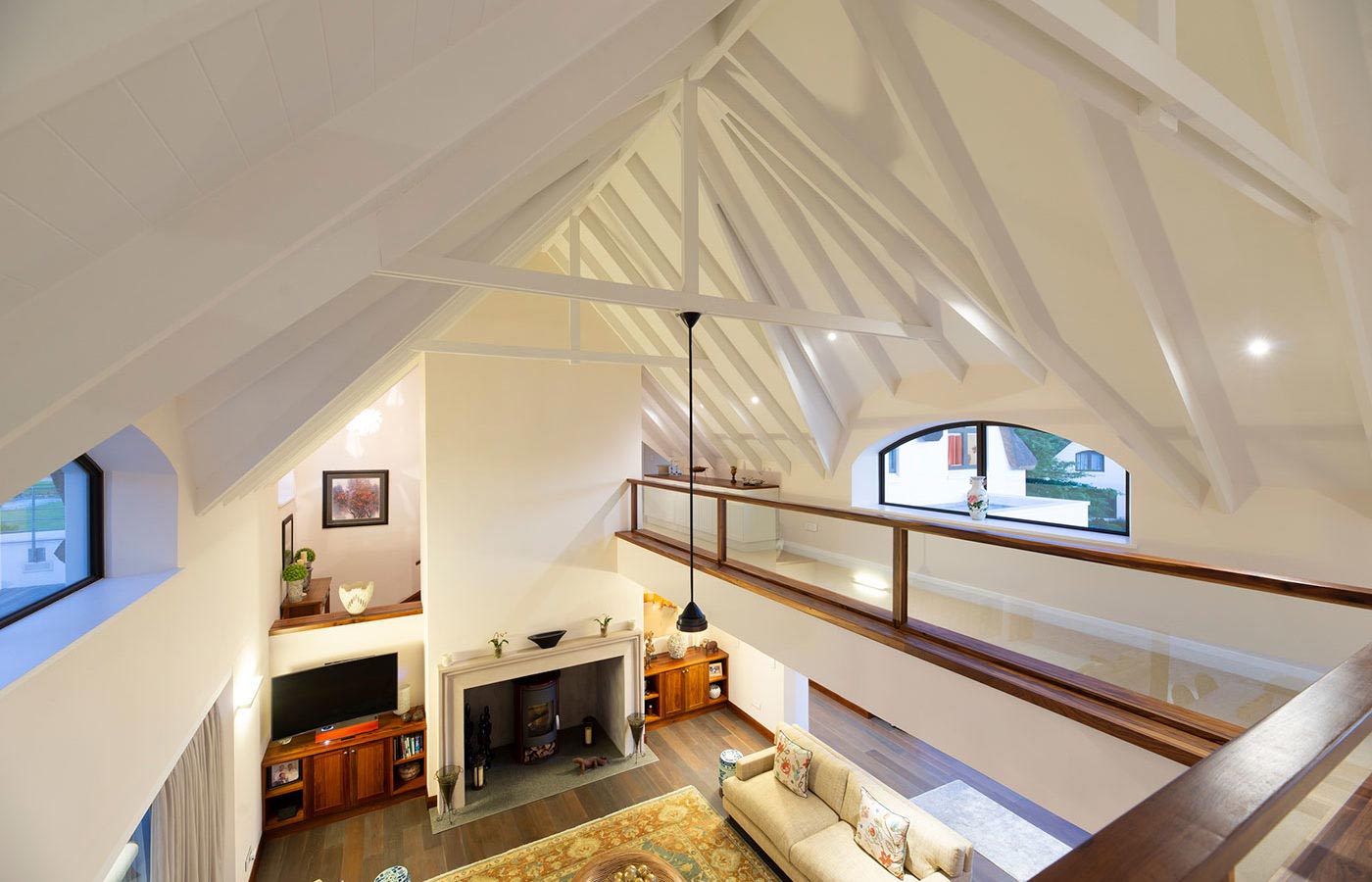 Roof and ceiling detail in Garden Route villa.
