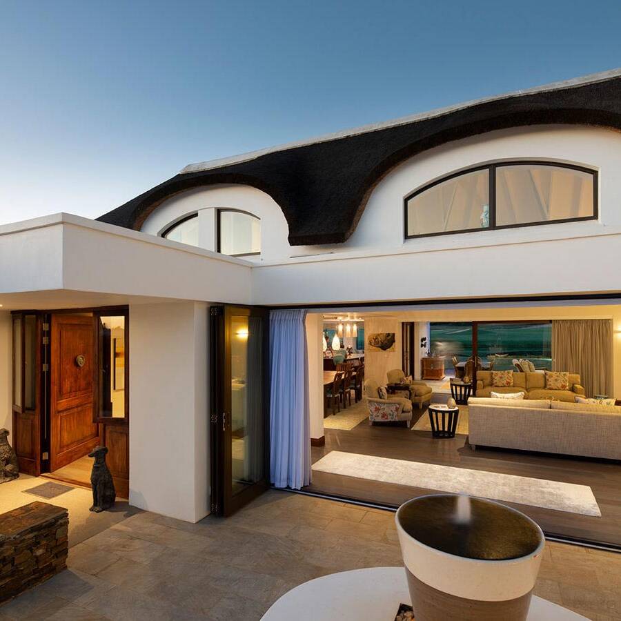 Back facade, luxury villa in the Garden Route.