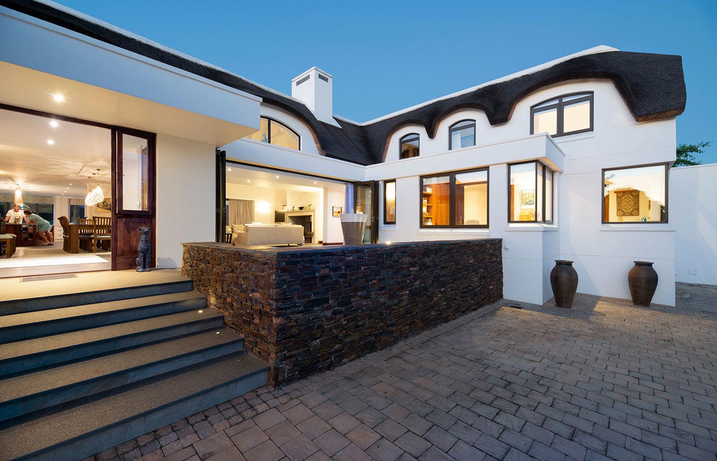 Front facade, luxury villa in the Garden Route.