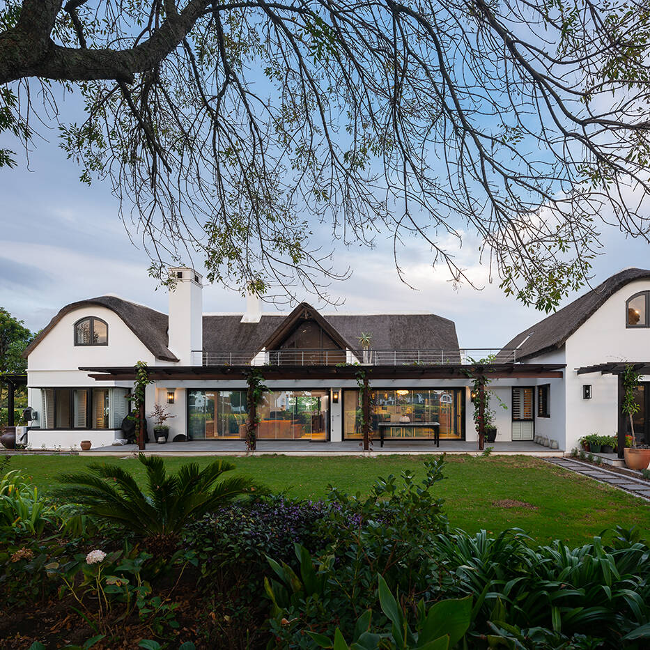 Front facade of a fancourt home with architectural renovation