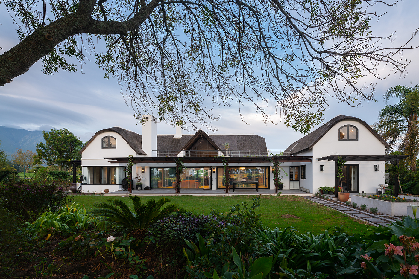 Front facade of a fancourt home with architectural renovation