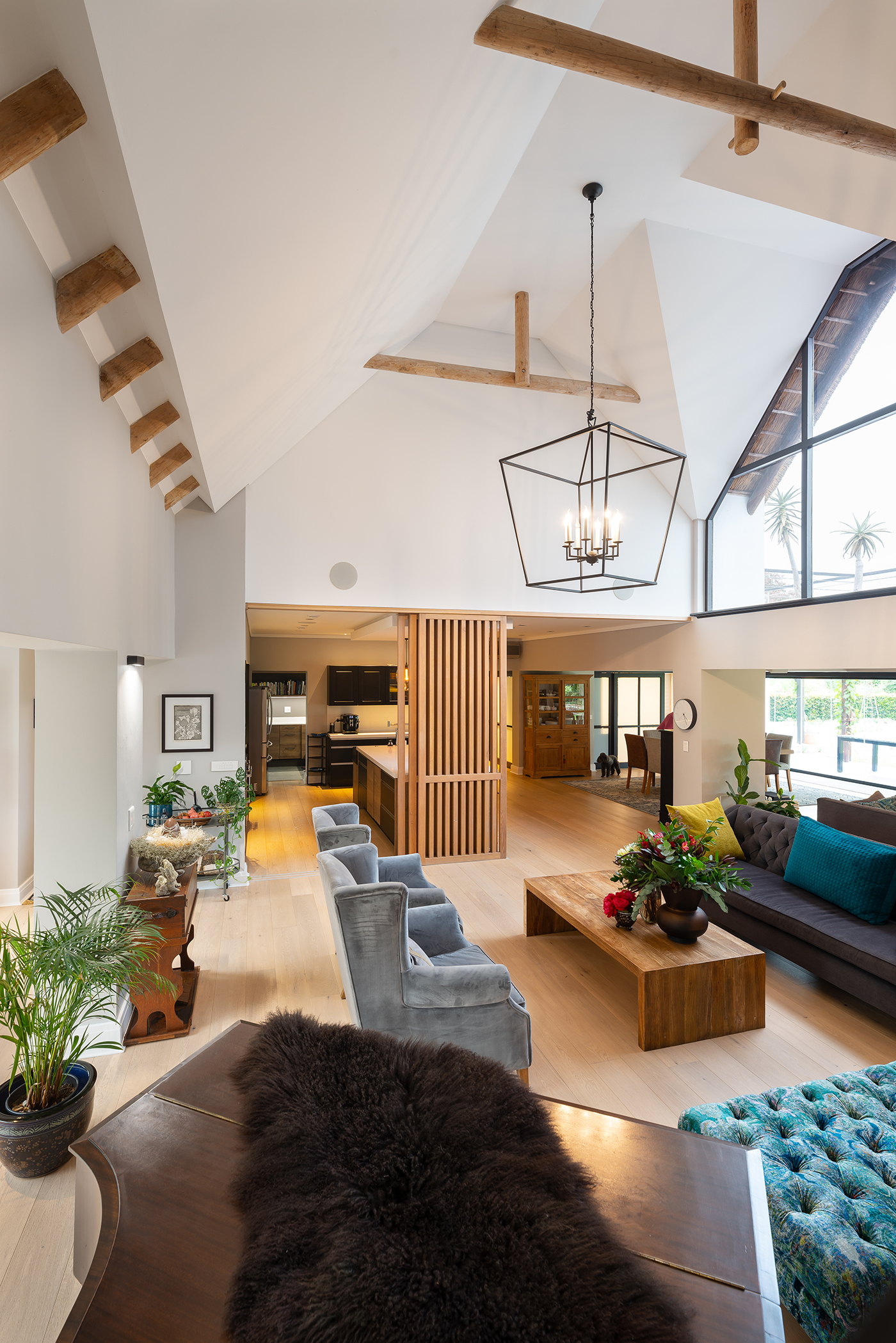 Double volume living area in renovated Fancourt home, George, South Africa