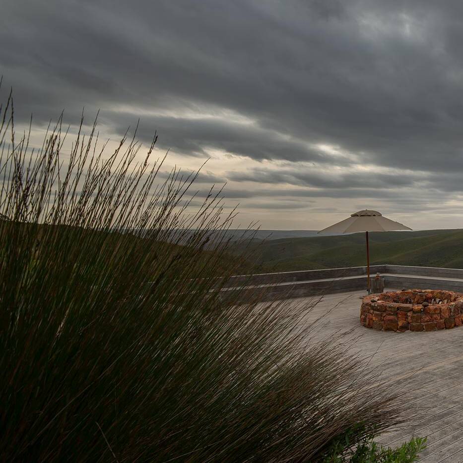 The deck at Lehele Lodge, garden Route, South Africa